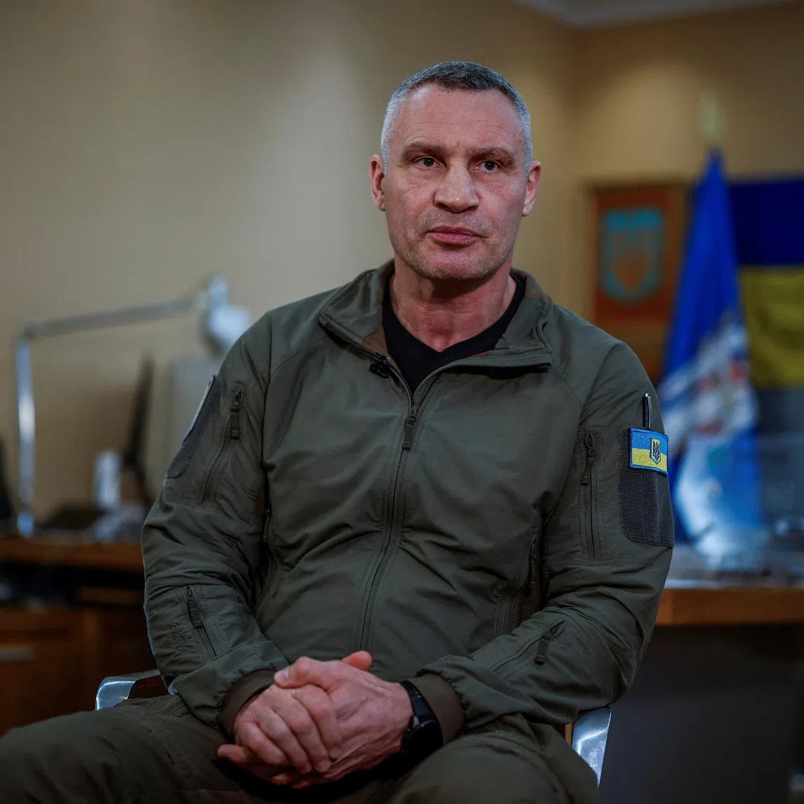 Kyiv Mayor Vitali Klitschko attends an interview with Reuters, amid Russia's attack on Ukraine, in Kyiv, Ukraine January 16, 2026. REUTERS/Alina Smutko