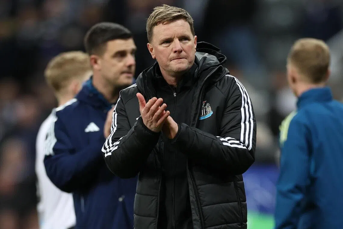 Newcastle United manager Eddie Howe after the Champions League draw with Barcelona.