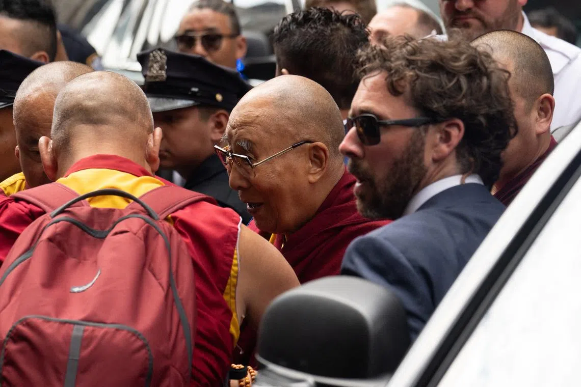 The Dalai Lama in New York in June. He met senior US officials in the city on Aug 21.