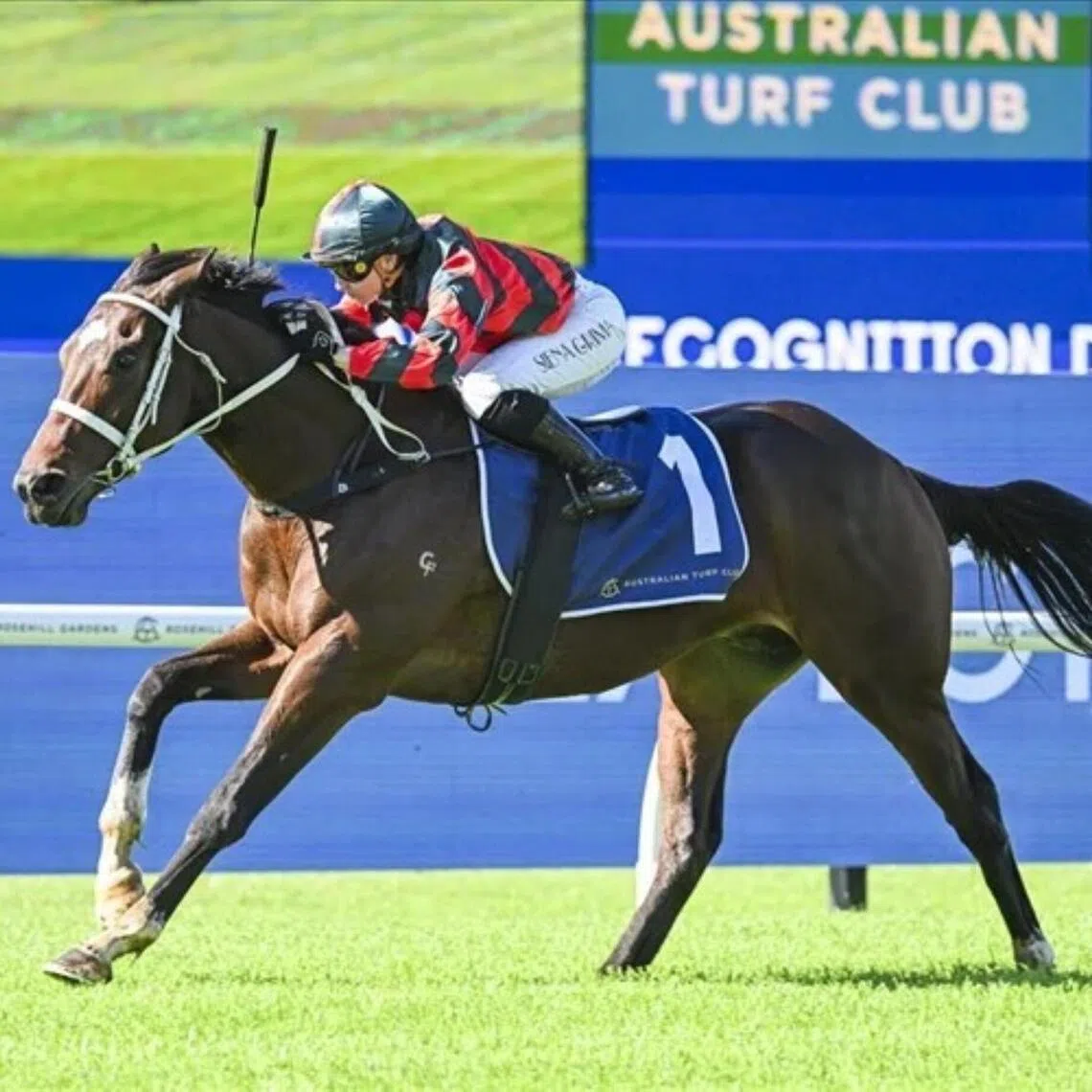 Tron Bolt (Sienna Grima) scoring an easy win in a 2YO Handicap over 1,300m at Rosehill on May 30.
