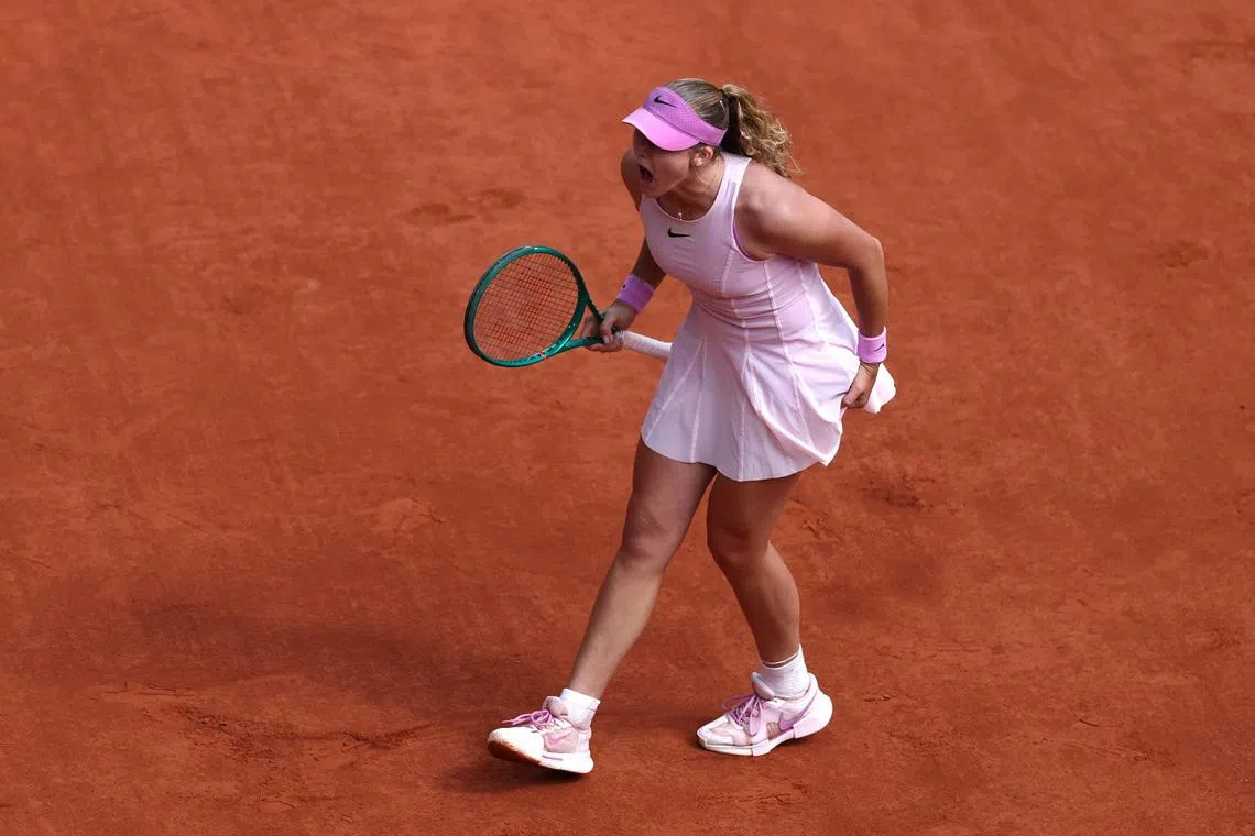 Andreeva dismisses Kostyuk to reach French Open final