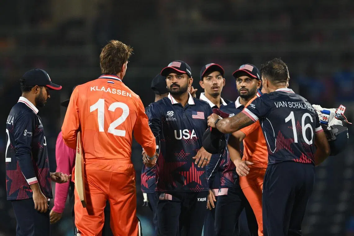 US thump Netherlands by 93 runs to get on board at cricket T20 World Cup