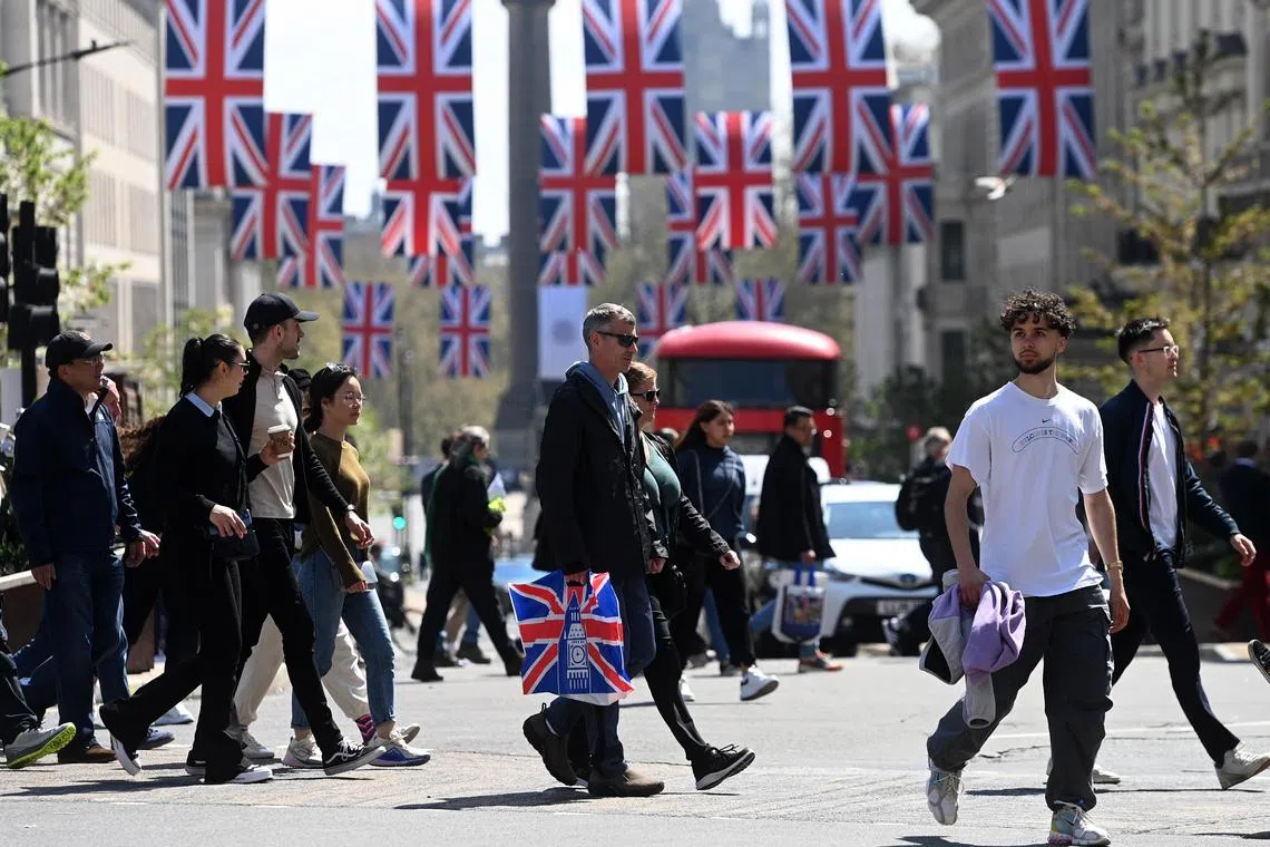 Flags and royal emblems adorn the streets of London ahead of the coronation. 