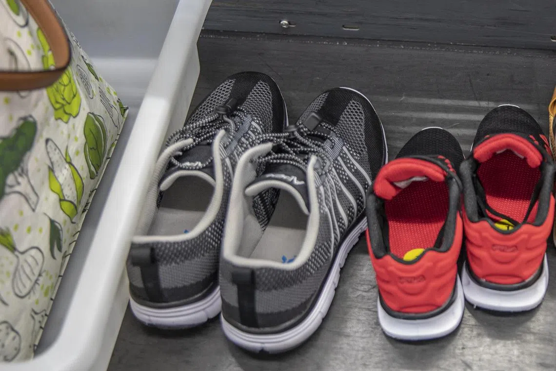 Shoes are screened at a TSA checkpoint at John F. Kennedy International Airport in New York.