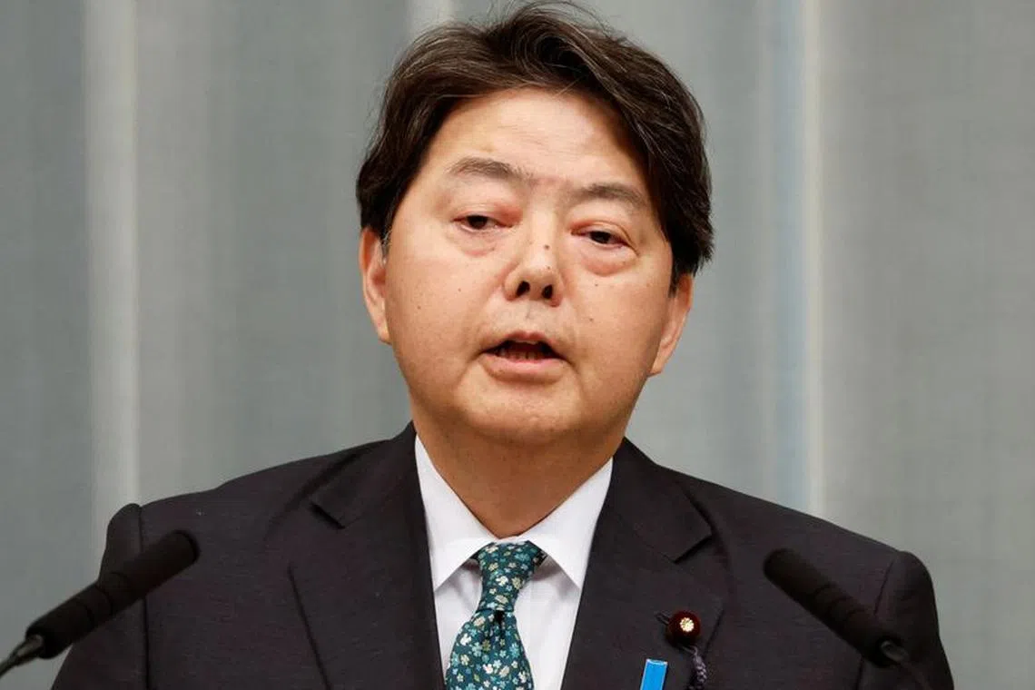 FILE PHOTO: Japan's Chief Cabinet Secretary Yoshimasa Hayashi attends a press conference at Prime Minister Fumio Kishida's official residence in Tokyo, Japan December 14, 2023. REUTERS/Issei Kato/FILE PHOTO