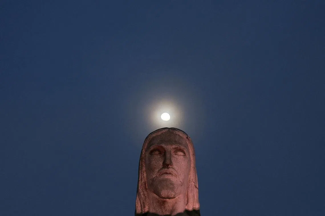 Christ the Redeemer statue during Corpus Christi celebrations in Rio de Janeiro, Brazil June 4.