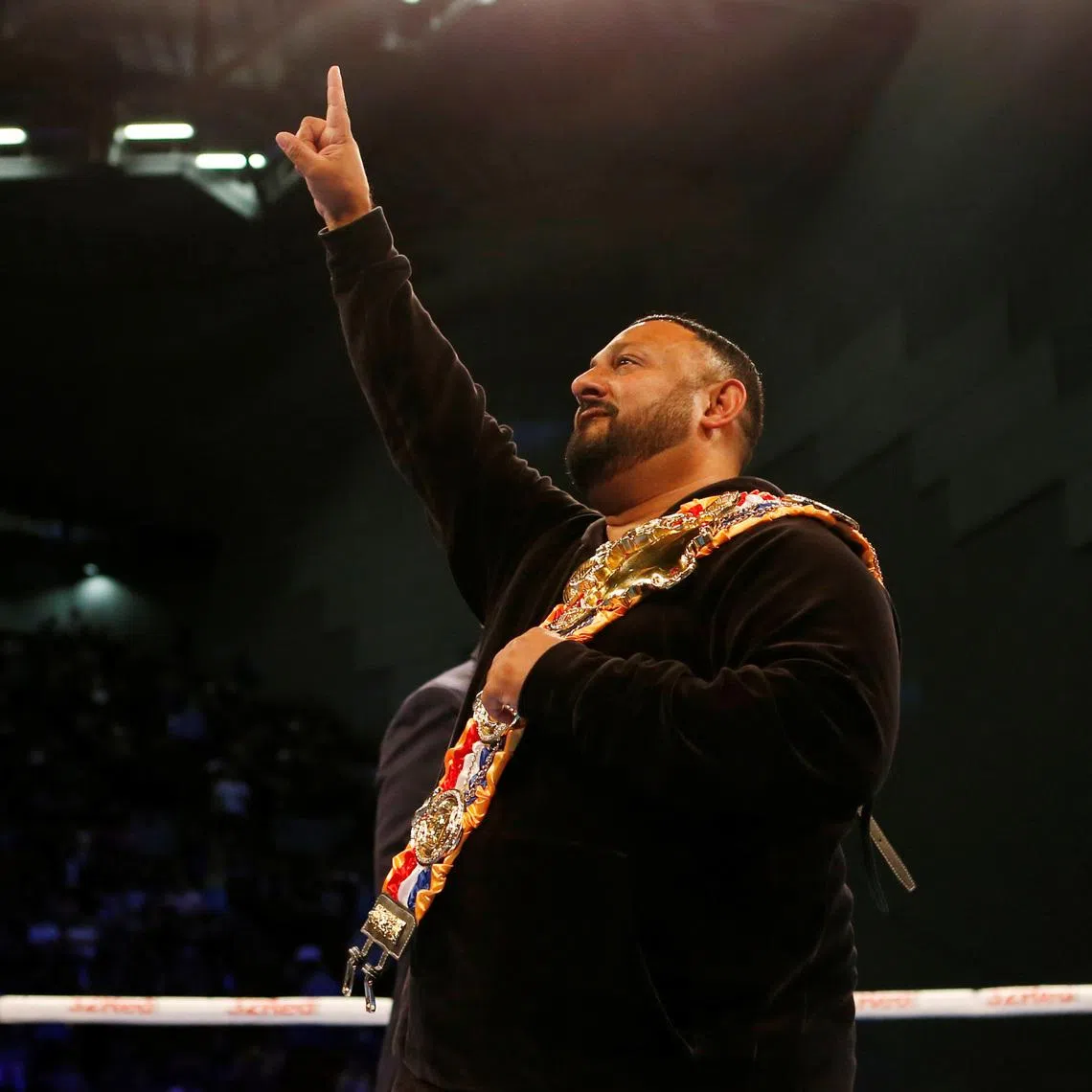 FILE PHOTO: Boxing - Zelfa Barrett v Lyon Woodstock - Commonwealth Super-Featherweight Title- First Direct Arena, Leeds, Britain - June 15, 2019   Prince Naseem Hamed in the ring before the fight   Action Images via Reuters/Ed Sykes/File Photo