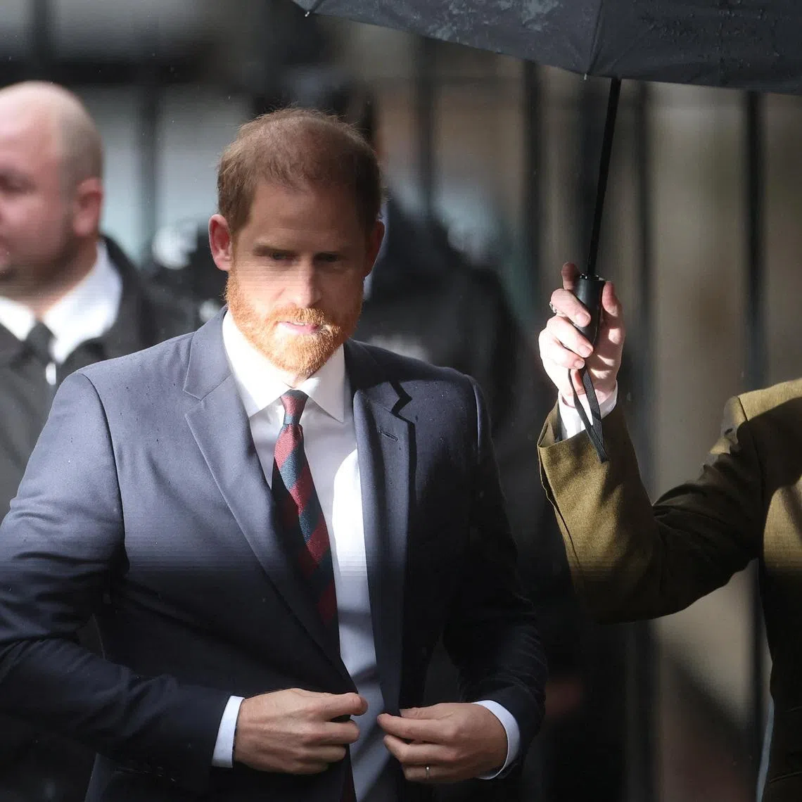 Britain's Prince Harry arrives during the first week of a nine-week trial lawsuit against Associated Newspapers, publisher of the Daily Mail, which Britain's Prince Harry and others are suing over allegations of privacy breaches dating back 30 years, at the High Court in London, Britain, January 21, 2026. REUTERS/Toby Melville