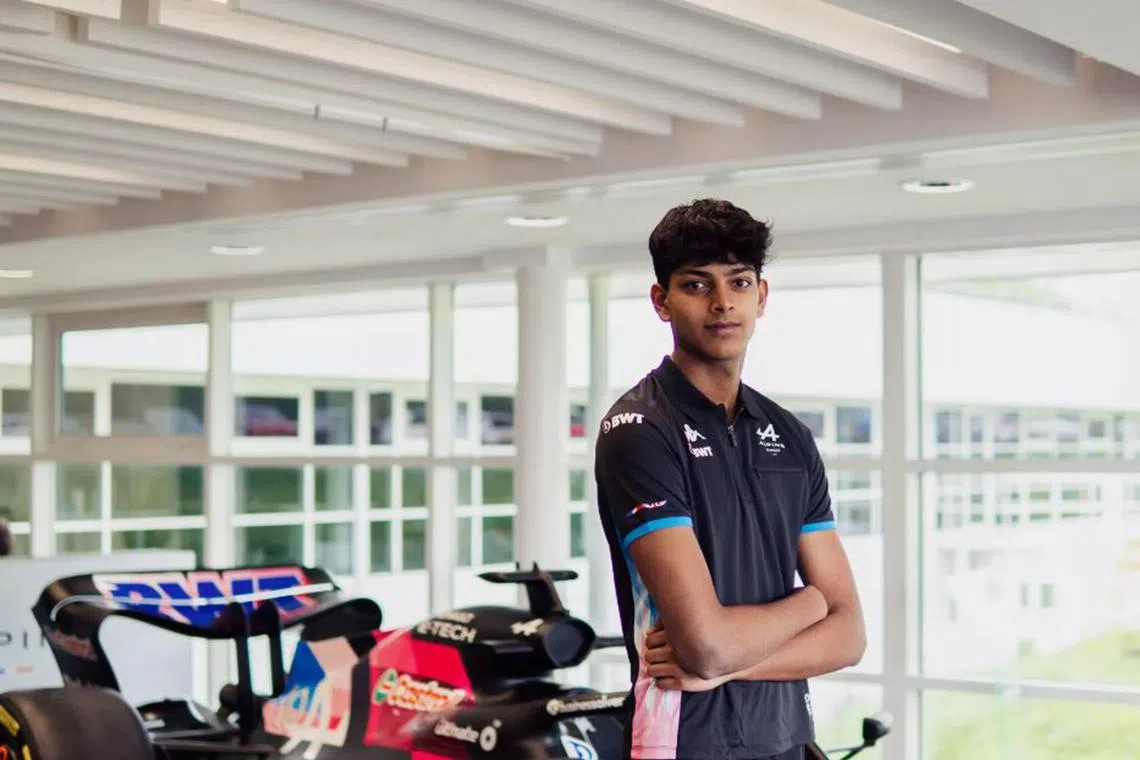 dlrace03 - Teenager Kabir Anurag is the first Singaporean driver to join Alpine F1 Team’s driver development programme 

credit: Instagram/alpinef1team
Alpine for wider shot
section: Sports
copyright: For SPH use only