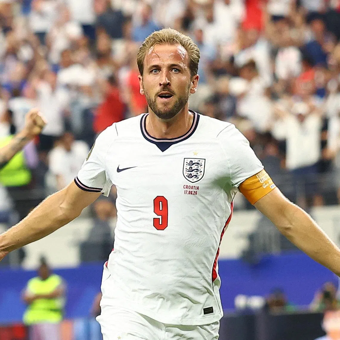 Soccer Football - FIFA World Cup 2026 - Group L - England v Croatia - Dallas Stadium, Arlington, Texas, U.S. - June 17, 2026 England's Harry Kane celebrates scoring their second goal REUTERS/Hannah Mckay