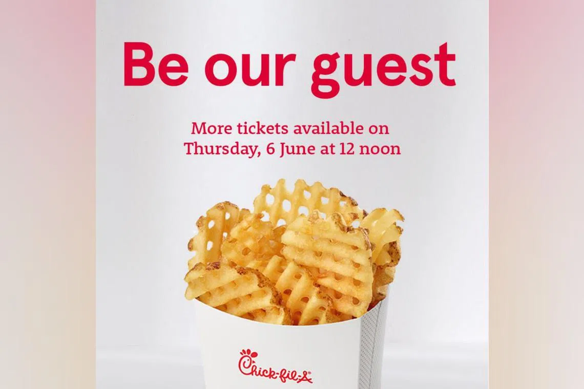 Chick-fil-A announced that it will release more tickets to its previously sold-out event on June 6 at 12pm.