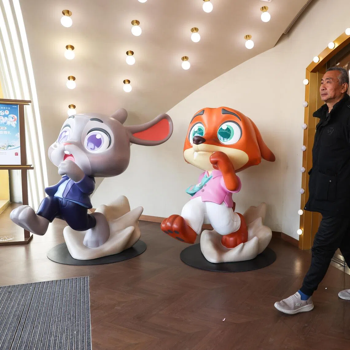 Statues of main characters of Zootopia 2 are seen at a gift store in Beijing, China, on Dec 11. 