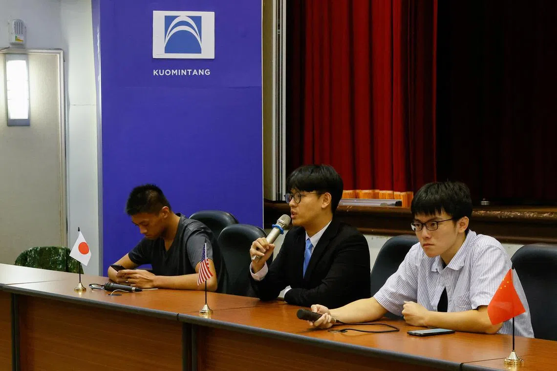 The Kuomintang party has held youth programmes, including a model parliament and seminars on possible conflicts with China.