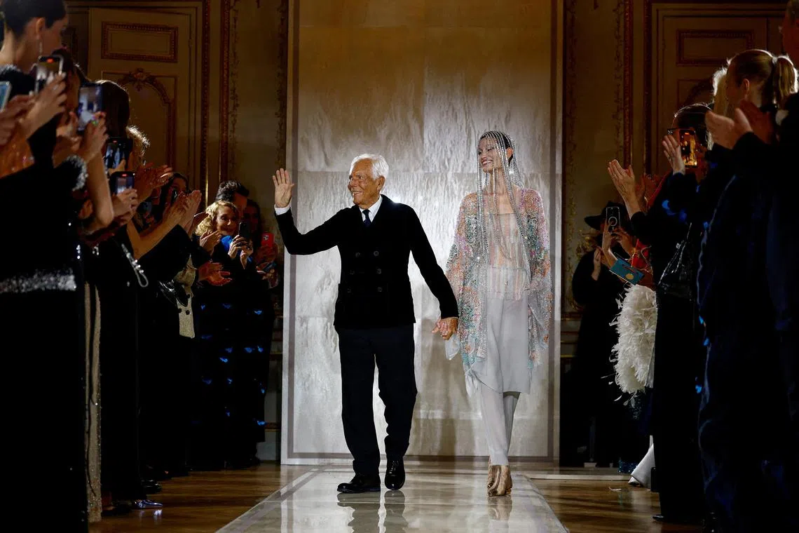 The will reportedly states heirs should sell an initial 15 per cent stake in the Italian fashion house within 18 months and later transfer an additional 30 per cent to 54.9 per cent stake to the same buyer between three and five years after Mr Giorgio Armani’s death. 