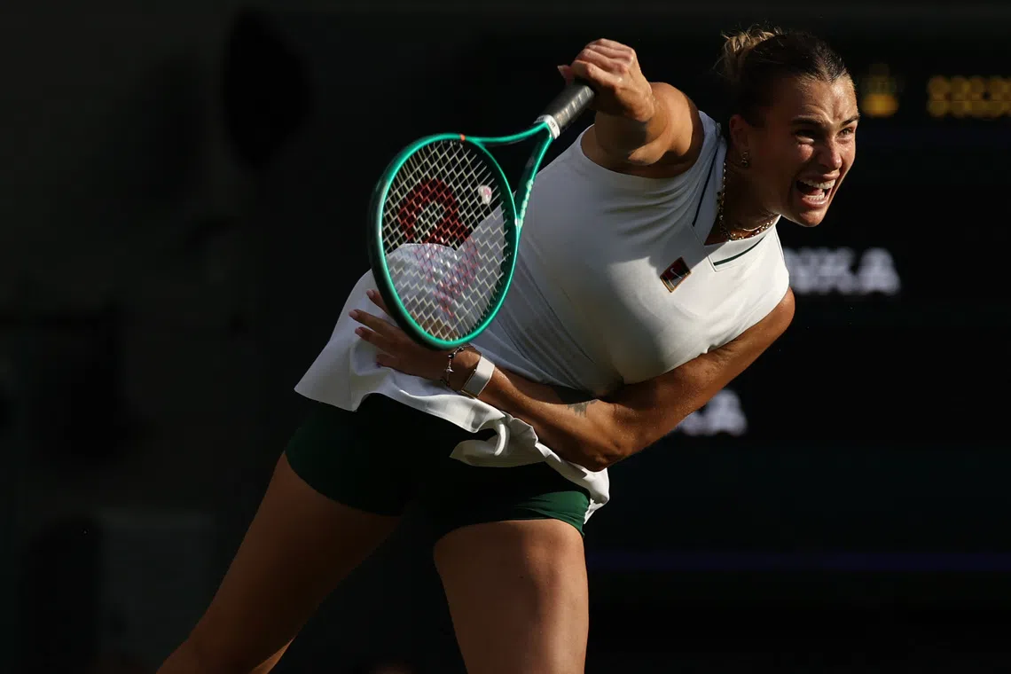 Sabalenka suffered an early exit at Wimbledon in July.