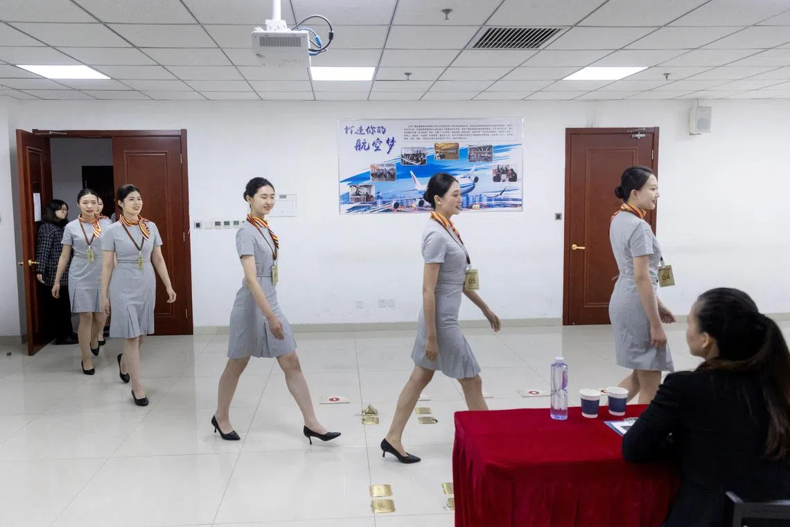 Chinese airlines undertaking the biggest hiring drives in more than three years as travel rebounds are facing a deluge of applicants for cabin crew roles as fresh university graduates turn to the relatively high-paying career in a bleak job market.