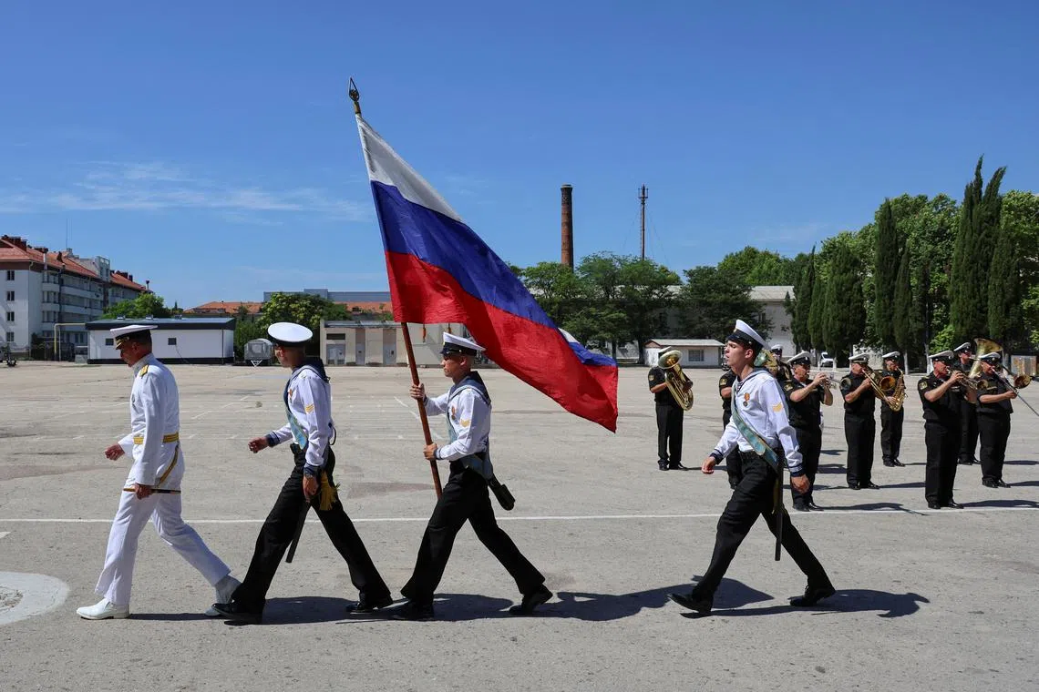 Russia said it intercepted seven aerial and two underwater drones that were targeting Sevastopol, Crimea. 