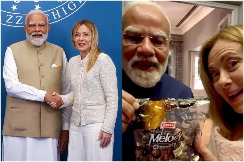 Indian PM Narendra Modi visited Rome and gifted his Italian counterpart Giorgia Meloni a packet of toffee that rhymed with her surname.