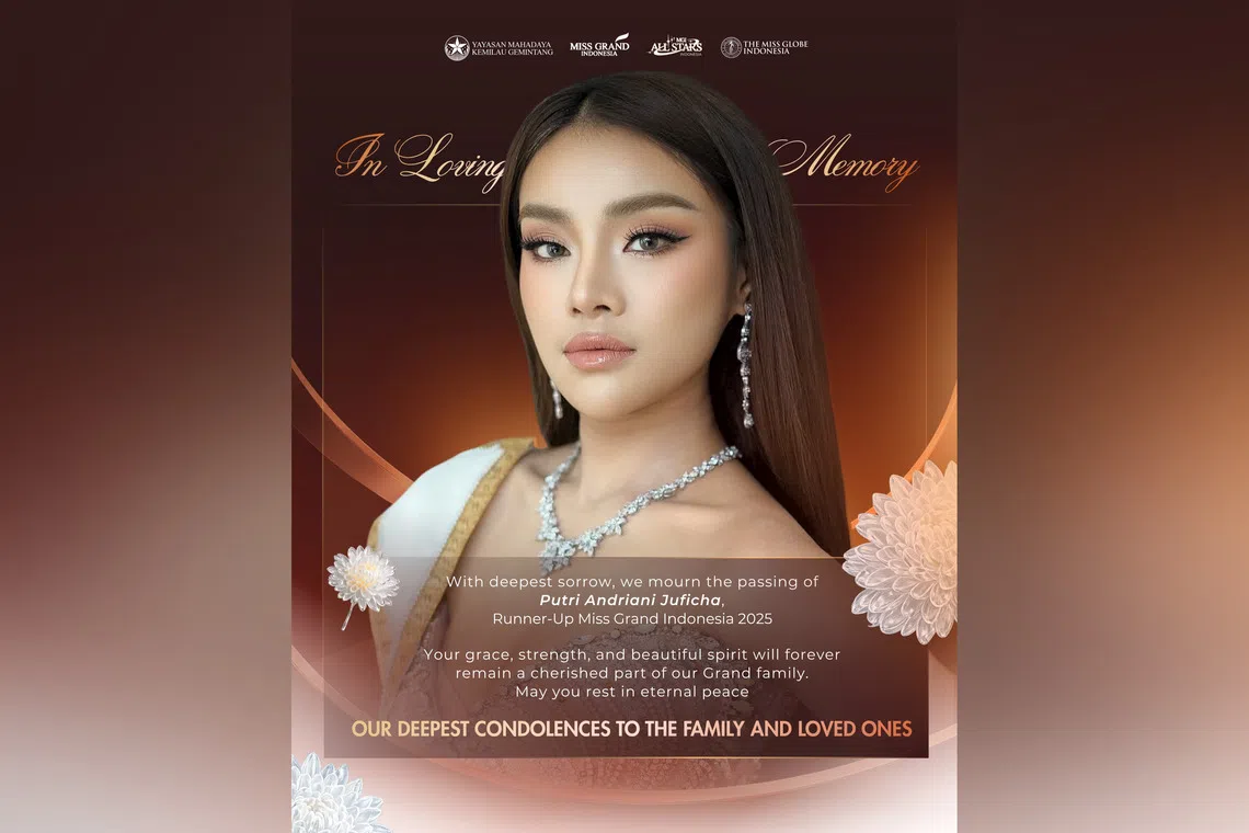 Putri Andriani Juficha also competed and finished as a runner-up at Miss Grand Indonesia.