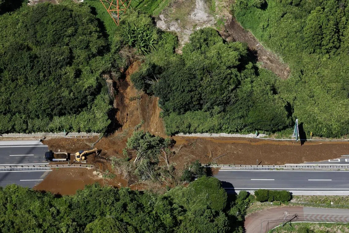 Landslide hits Japan’s Mount Fuji after heavy rain