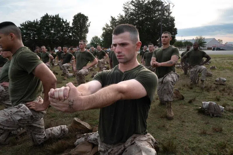 For the MAGA movement, masculinity is muscular - as embodied in men seeking a place in the US Marine Corp.