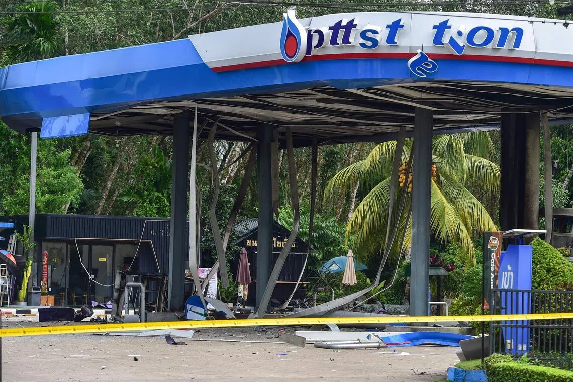 Four injured in bomb attacks at petrol stations in south Thailand, says army