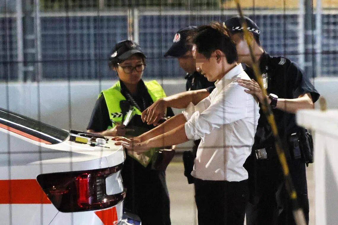 A 42-year-old man was arrested for drink driving after SCDF was alerted to an accident at Raffles Avenue at about 10pm.