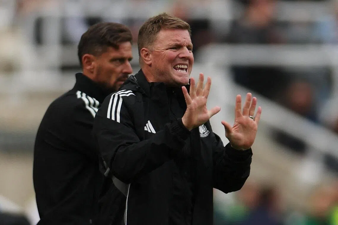 Newcastle United manager Eddie Howe during their Premier League match against Wolverhampton Wanderers.