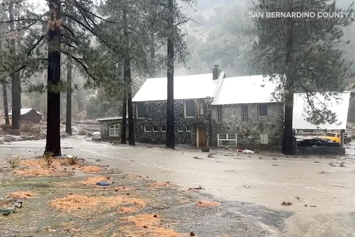 A series of Christmas storms pummelled southern California, with downpours and high winds forecast through Dec 26.