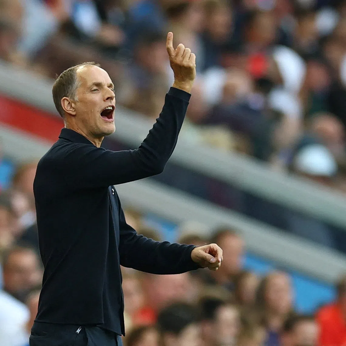 FILE PHOTO: Soccer Football - World Cup - UEFA Qualifiers - Group K - England v Andorra - Villa Park, Birmingham, Britain - September 6, 2025 England manager Thomas Tuchel reacts Action Images via Reuters/Matthew Childs/File Photo