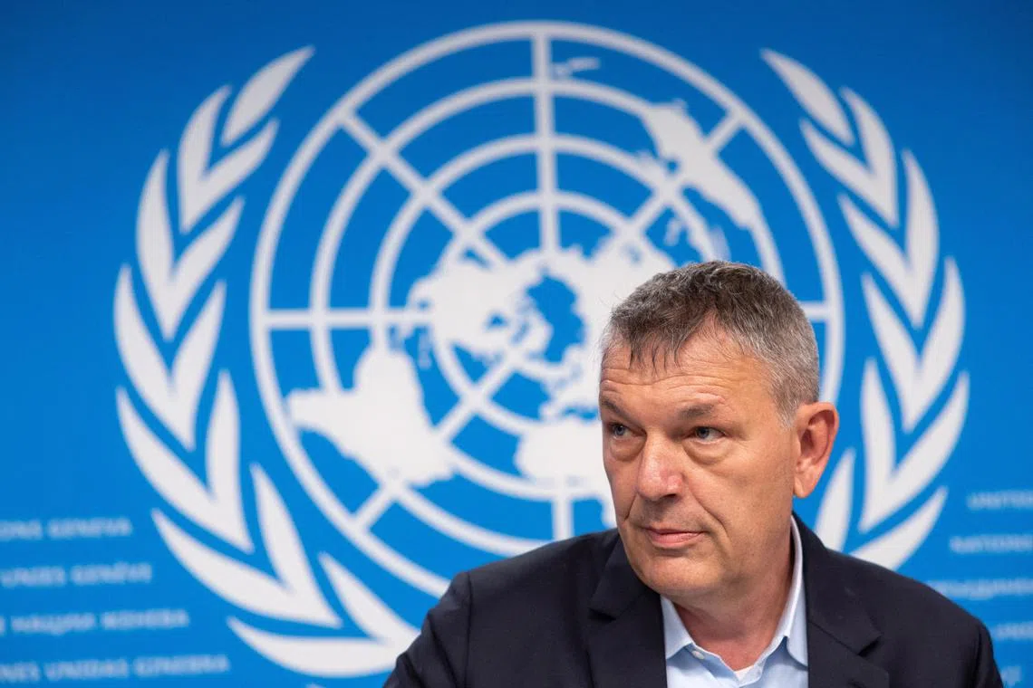 UNRWA Commissioner-General Philippe Lazzarini attends a briefing on the humanitarian situation in the Occupied Palestinian Territory at the United Nations in Geneva, Switzerland, April 30, 2024. REUTERS/Denis Balibouse