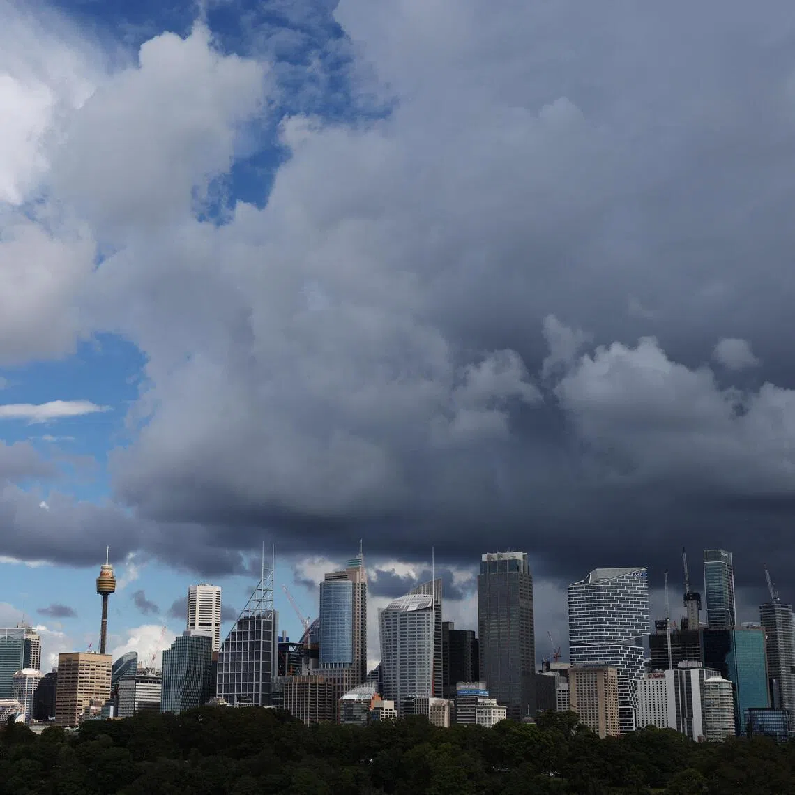 A storm cloud passes over the city skyline in Sydney, Australia, on March 21. 