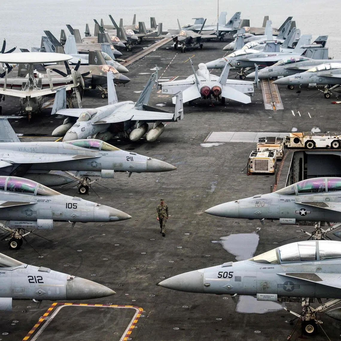 A US naval strike group led by the USS Abraham Lincoln aircraft carrier has deployed to Middle Eastern waters, the United States said on Jan 26, 2026, as Washington pressures Iran. PHOTO: AFP