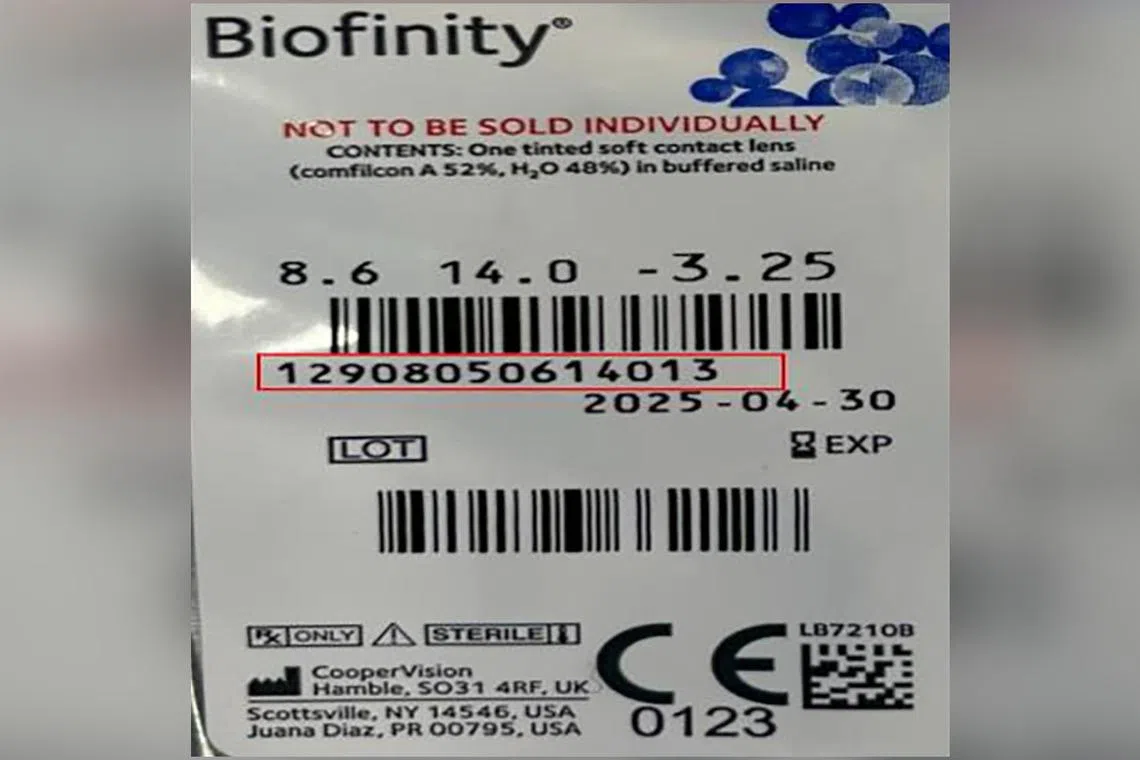 A total of 11,868 pieces of the affected lens have been supplied in Singapore. 