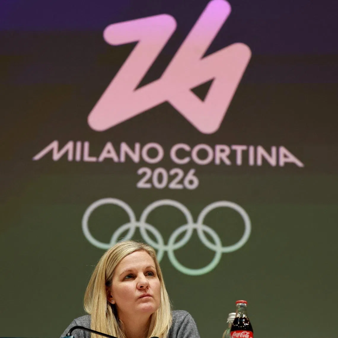 Milano Cortina 2026 Winter Olympics - IOC Press Conference - Milan, Italy - February 20, 2026 IOC President Kirsty Coventry during the Press Conference REUTERS/Fabrizio Bensch