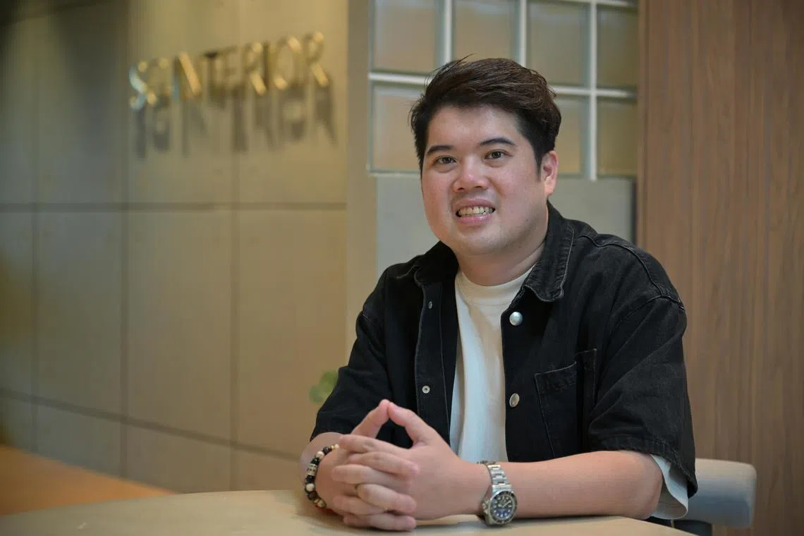 pamoney/ST20240306_202451232857/Ng Sor Luan/Me & My Money column with Mr Max Lee, 33, co-founder of interior design firm SG Interior KJ. 