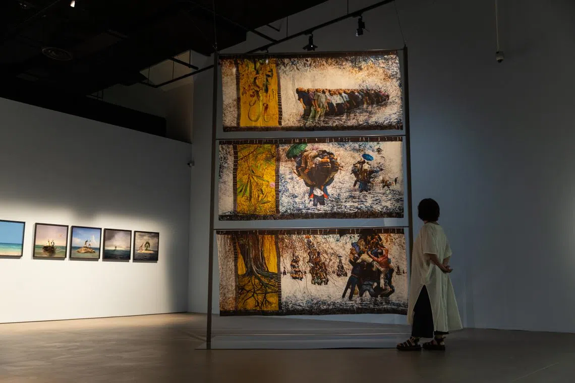 Yee I-Lann's Orang Besar series 