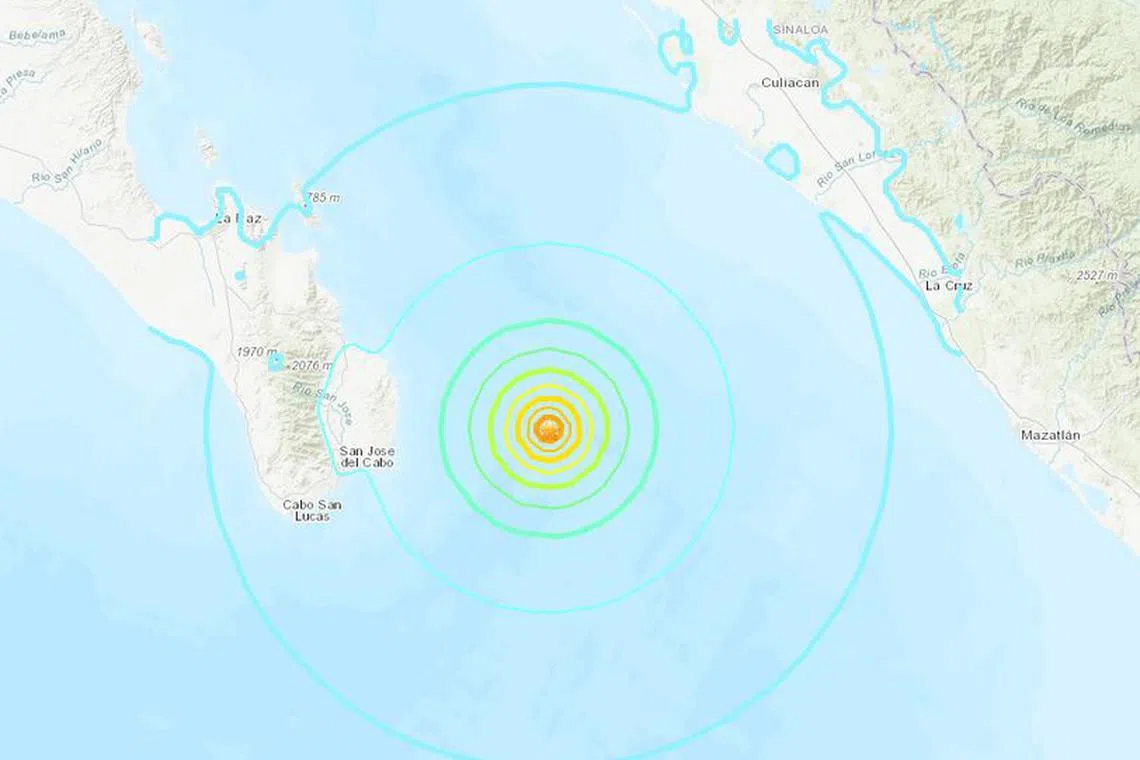 The quake struck at a depth of 10 km.