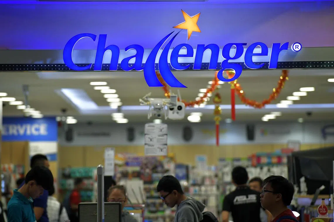 The Challenger outlet at NEX Mall in Serangoon.