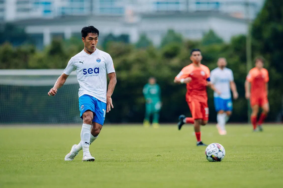 tbsoc17 - Lion City Sailors midfielder Song Ui-young during a Singapore Premier League match against Young Lions on May 18. The Sailors face Brunei DPMM at the Jalan Besar Stadium on June 18.



Credit: LION CITY SAILORS