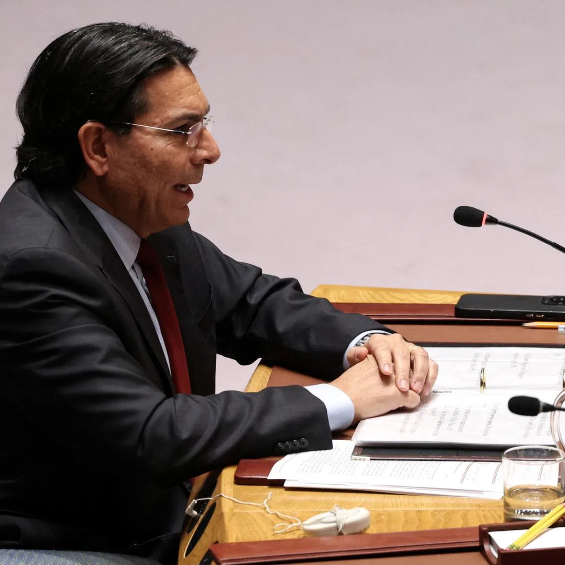 Israeli envoy Danny Danon also told another official who interjected that she should be quiet. 