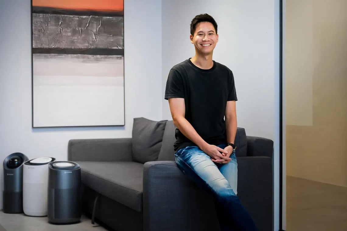 Sierra co-founder Chris Lim at his office at Alice@Mediapolis, July 6, 2023.