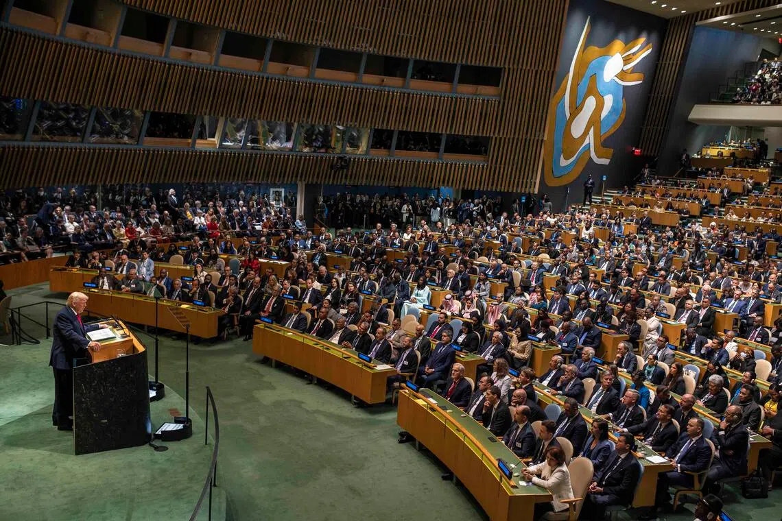 US President Donald Trump addresses the 80th session of the United Nations General Assembly, repeating his claim that he has ended seven wars around the world.
