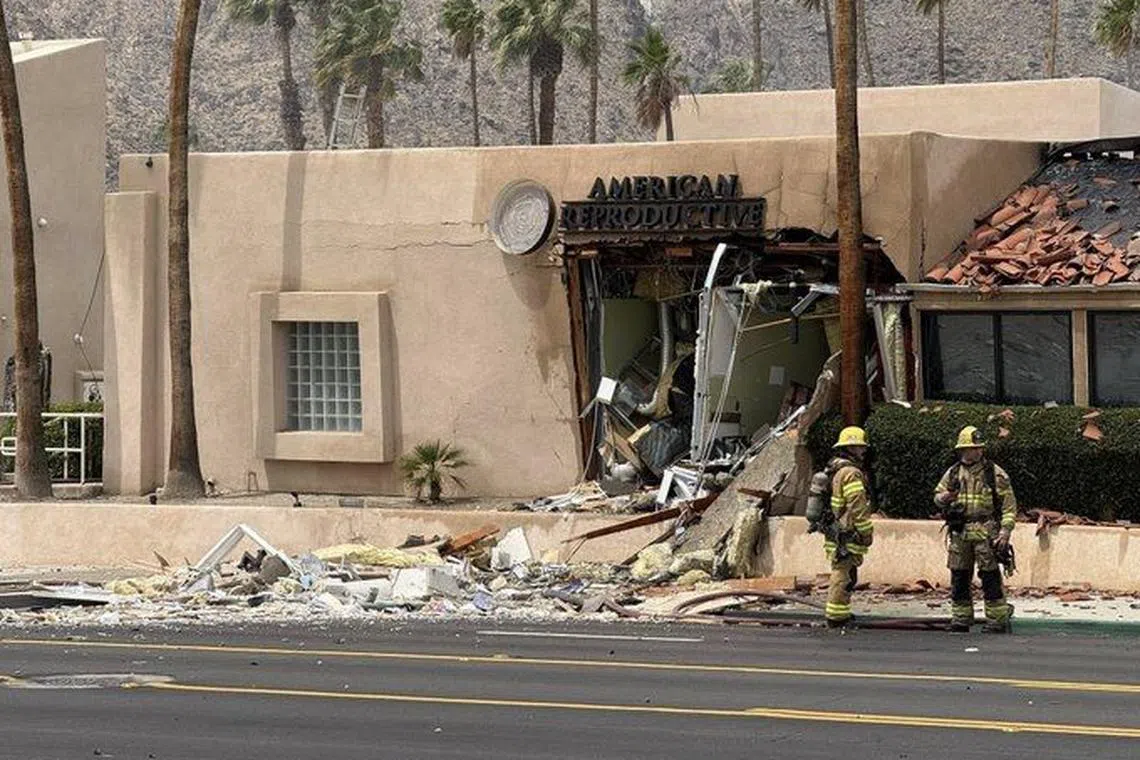 The bomb was either in or near a car parked outside the clinic when it exploded, said Palm Springs Mayor Ron deHarte.
