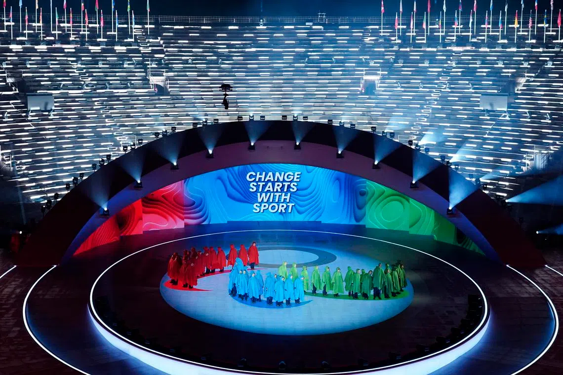 Milano Cortina 2026 Paralympics - Opening Ceremony - Arena di Verona, Verona, Italy - March 06, 2026. General view of performers during the Opening Ceremony REUTERS/Matteo Ciambelli