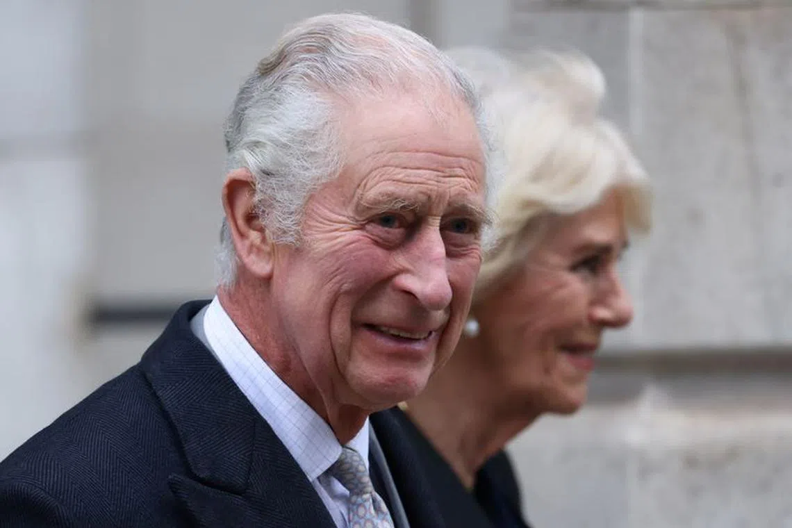 Britain's King Charles leaves the London Clinic with Queen Camilla after receiving treatment for an enlarged prostate in London, Britain January 29, 2024. REUTERS/Hollie Adams/ File photo