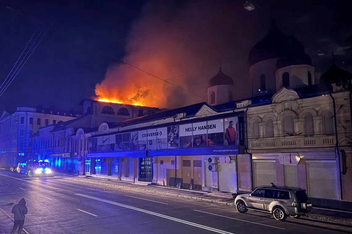 Russia conducting rolling aerial attack on Ukraine, Kyiv says | The ...