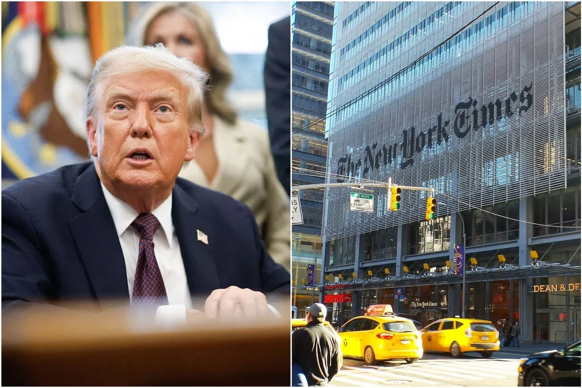 US President Donald Trump threatened last week to sue The New York Times for its reporting related to a sexually suggestive note and drawing given to disgraced financier Jeffrey Epstein.