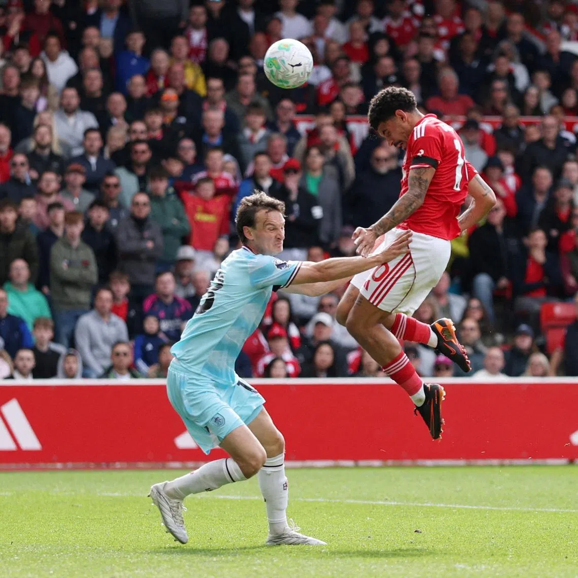 Soccer Football - Premier League - Nottingham Forest v Burnley - The City Ground, Nottingham, Britain - April 19, 2026 Nottingham Forest's Morgan Gibbs-White scores their third goal to complete a hat-trick Action Images via Reuters/Andrew Boyers