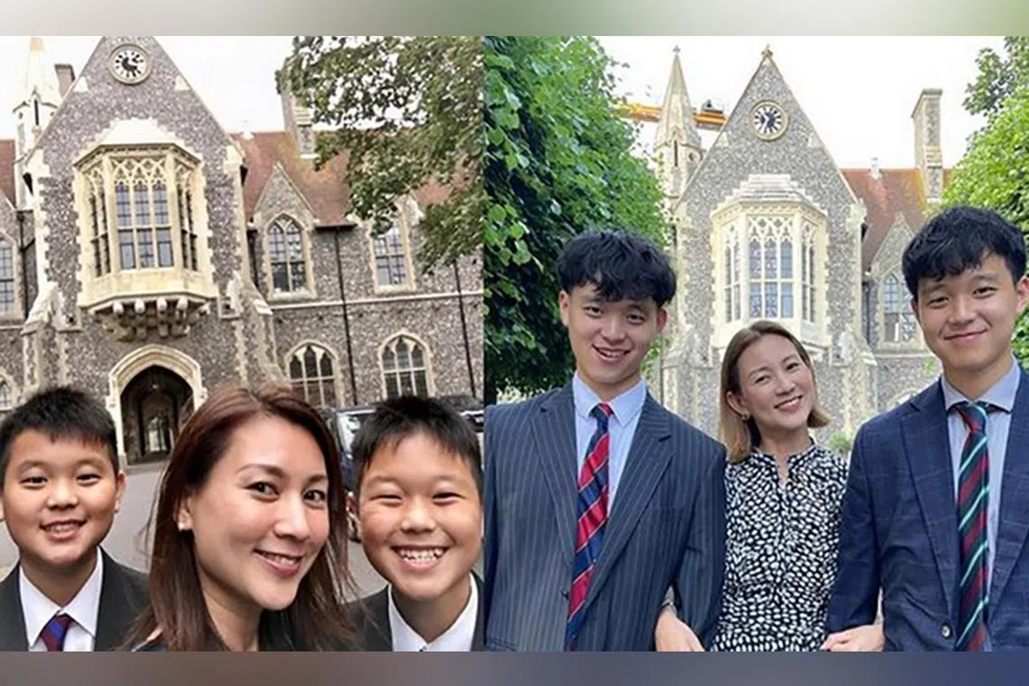 Ivy Lee posted a past and present photo with her sons on social media on July 2.